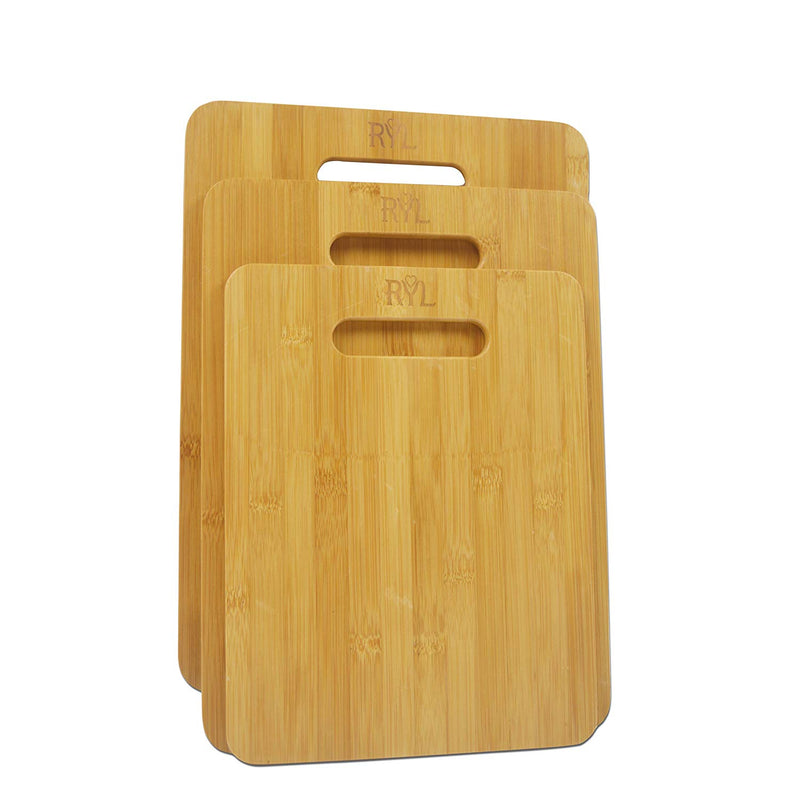 3 Piece Bamboo Kitchen Cutting Board Set / Cutting Boards | JoyJolt